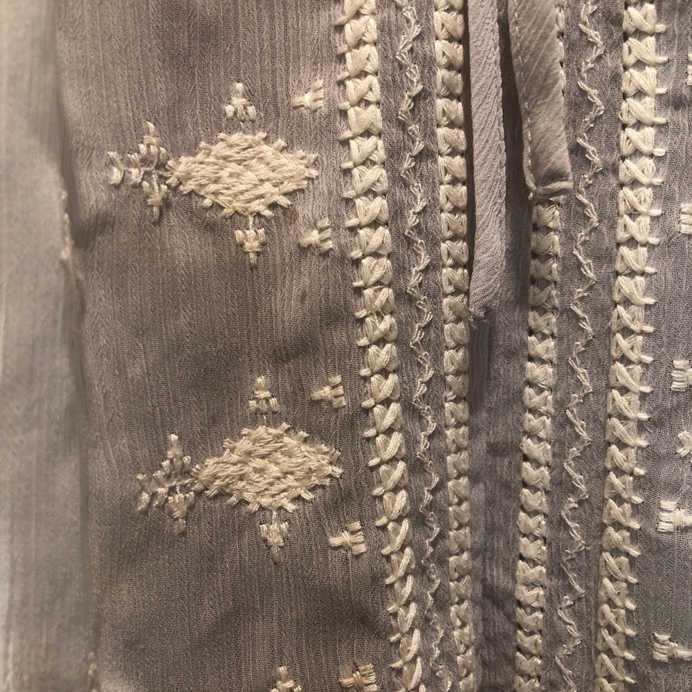 BKE tank top gray Aztec Embroidered western boho small (15) - Picture 3 of 4